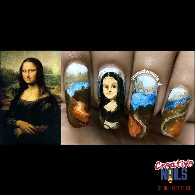 Leonardo Da Vinci's Monalisa On Nails